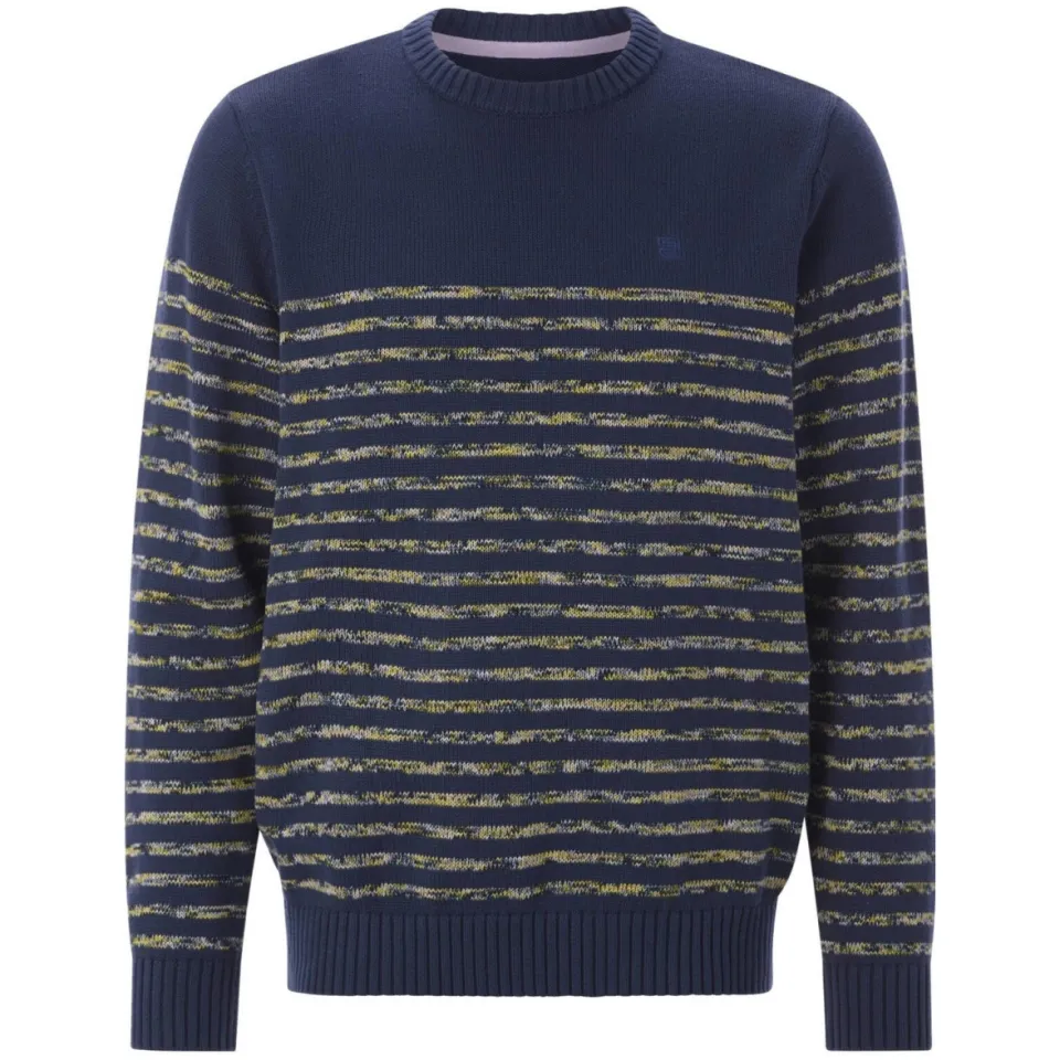 Babista katoenen regular fit gestreepte trui Plus Size - donkerblauw, foto 2