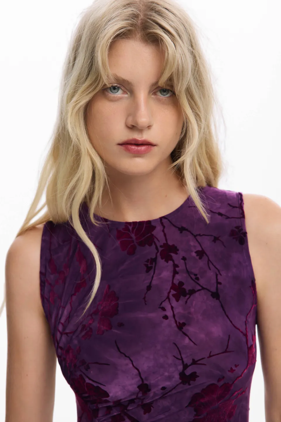 Desigual Alina midi jurk paars, foto 4