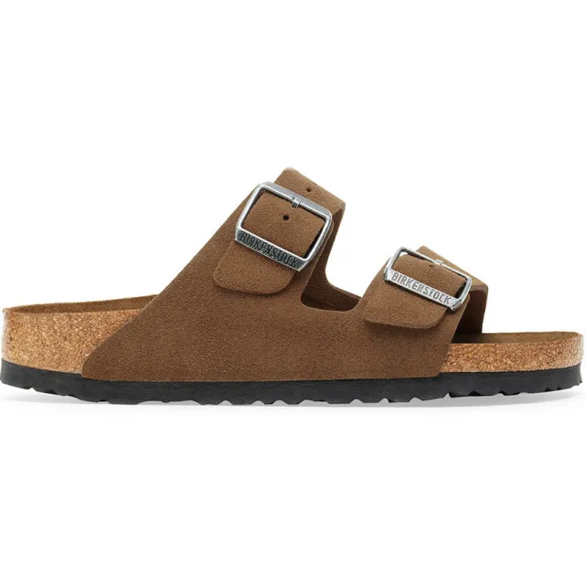 Platte sandalen BIRKENSTOCK ARIZONA SUEDE LEATHER DARK TEA 1030865