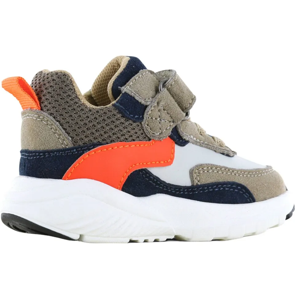 Go Banana's sneakers - taupe/blauw/oranje
