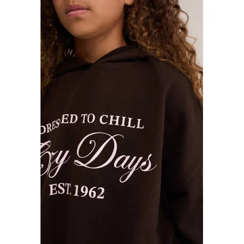 WE Fashion hoodie met print - donkerbruin, foto 5