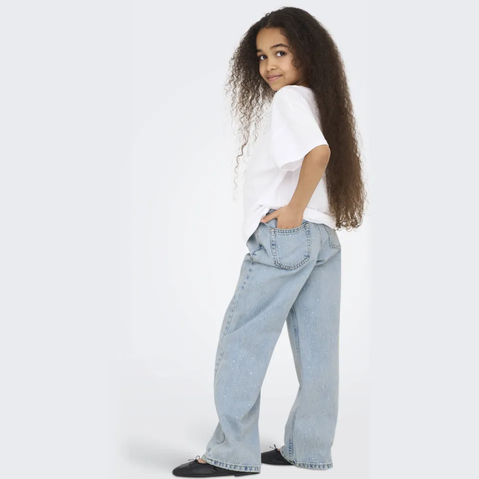 KIDS ONLY GIRL wide leg jeans light blue denim, foto 5