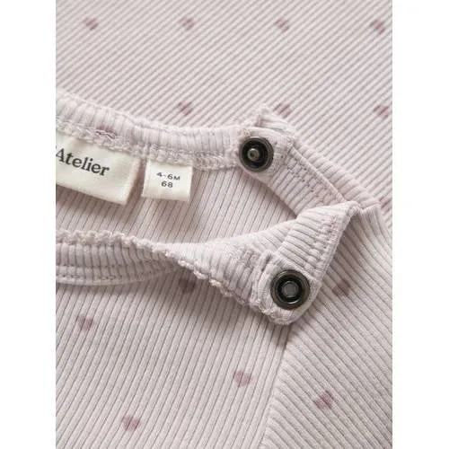 Lil' Atelier BABY romper met print - lila, foto 3