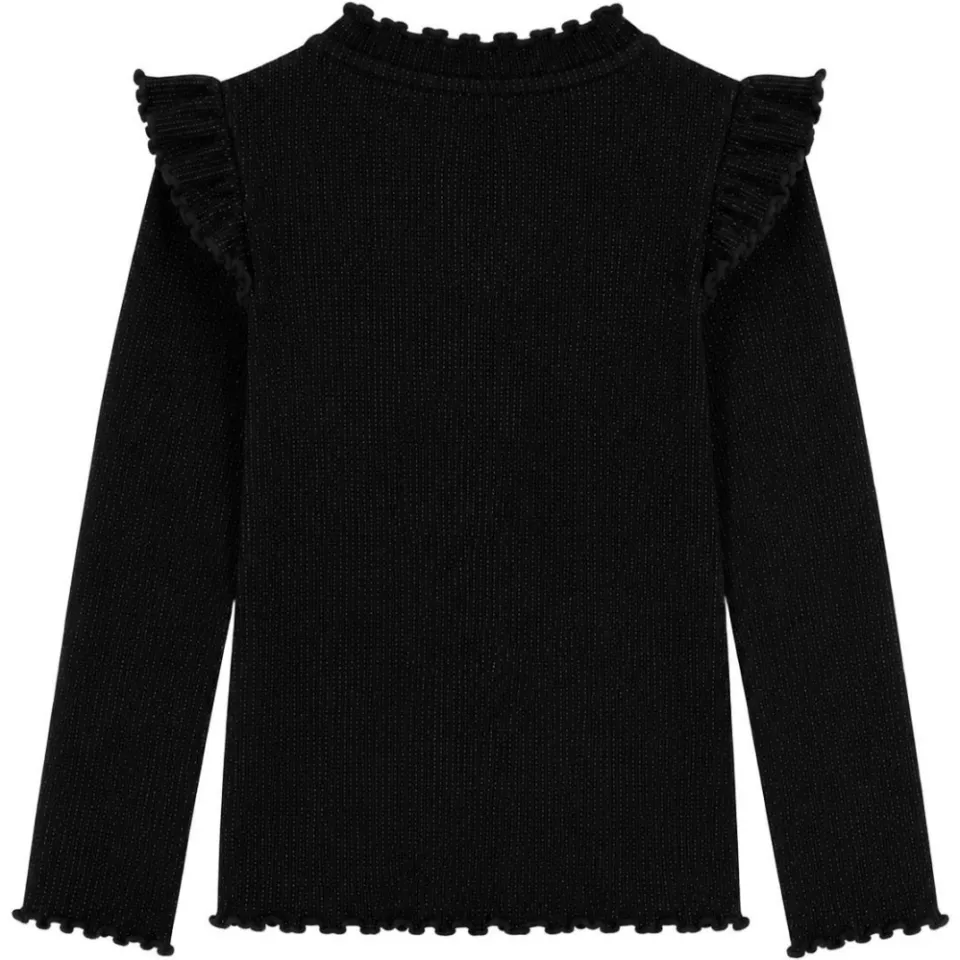 B.Nosy aansluitende longsleeve met glitters zwart, foto 3