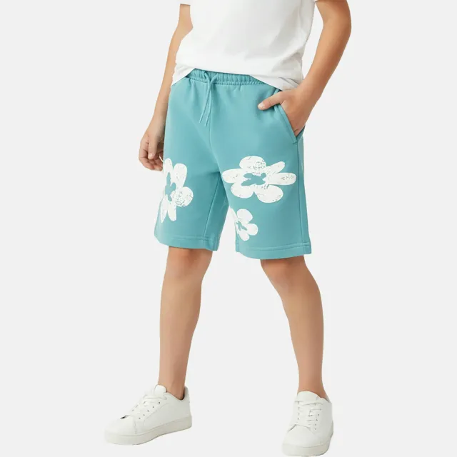 Cars Florian gebloemde sweatshort lichtblauw, foto 4