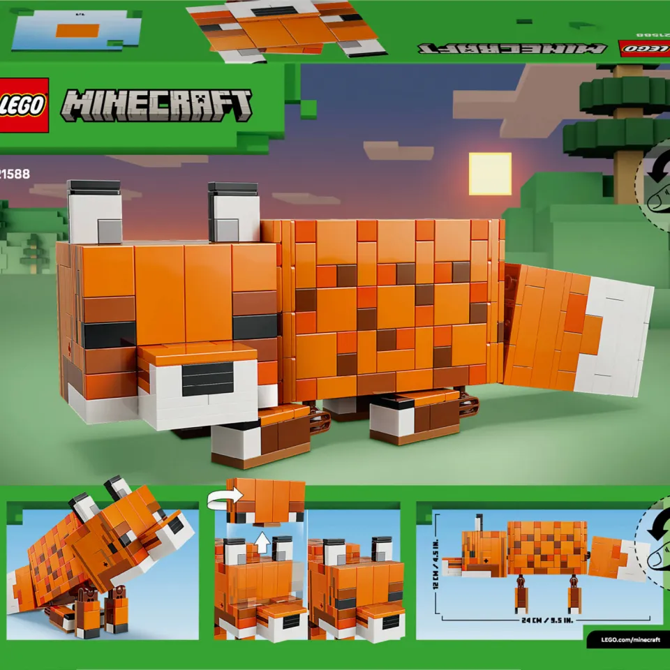 Lego Minecraft De Vos Kinderkamer Decoratie en Speelgoed 21588, foto 3