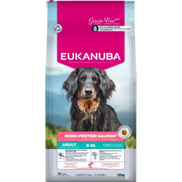 Eukanuba Adult Special Care mono-protein zalm hondenvoer droog 12 kg