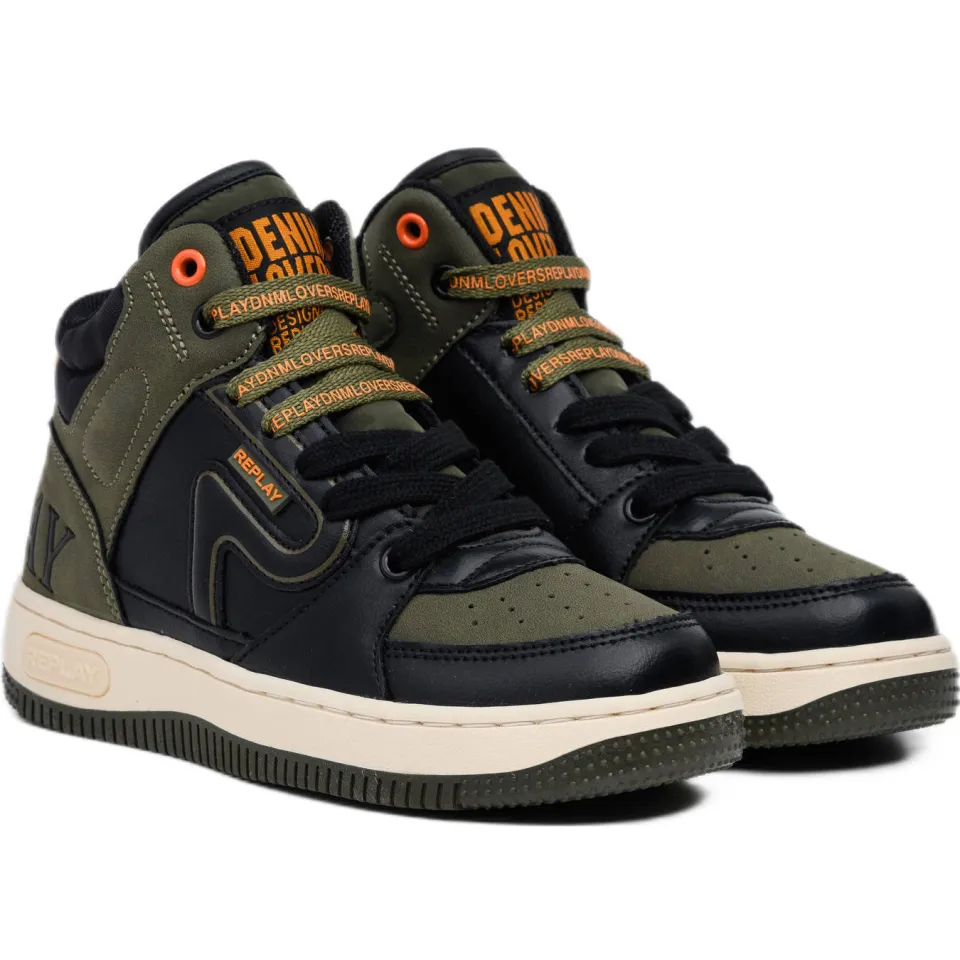 Replay Epic JR 8 sneakers zwart/groen, foto 2