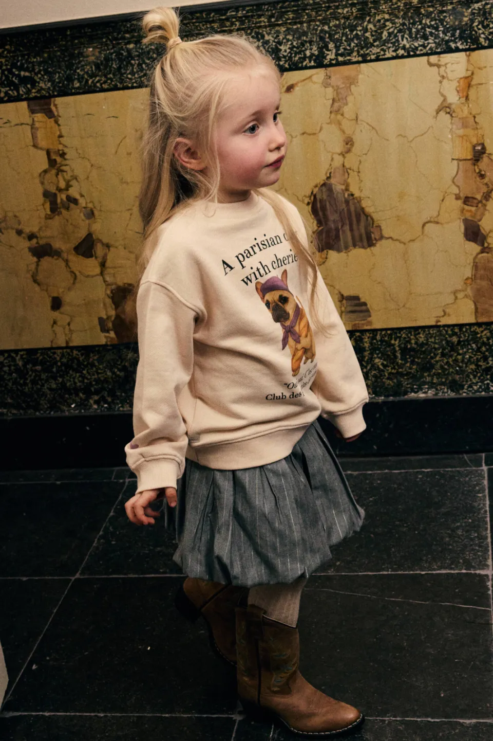 Daily7 rechtvallende sweater met print - crème, foto 7