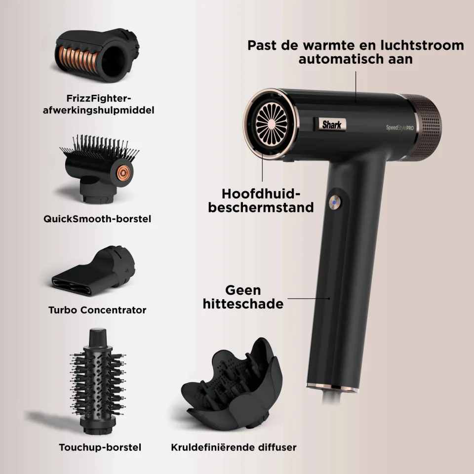 Shark HD752EU SpeedStyle Pro föhn zwart, foto 4