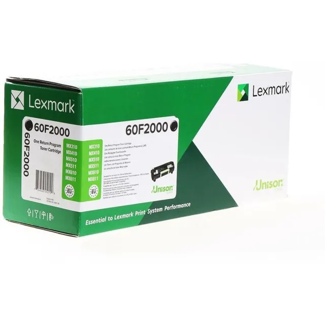 Lexmark Tonercartridge lexmark 60f2000 zwart