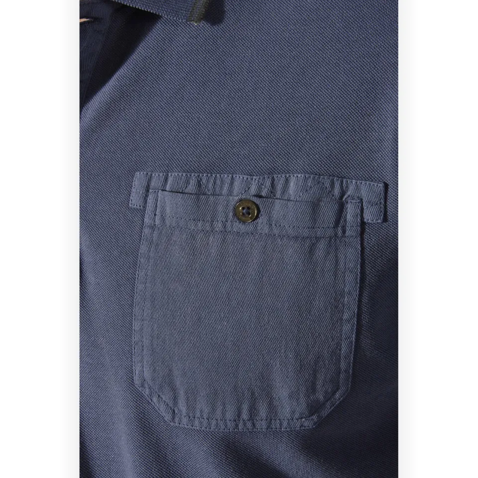 Jan Vanderstorm polo Plus Size GUNHELM blauw, foto 5