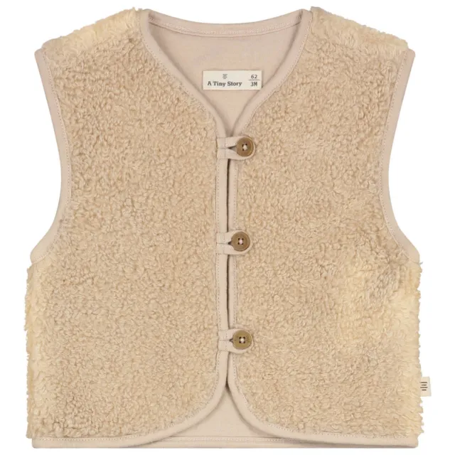 A Tiny Story teddy gilet - lichtbruin