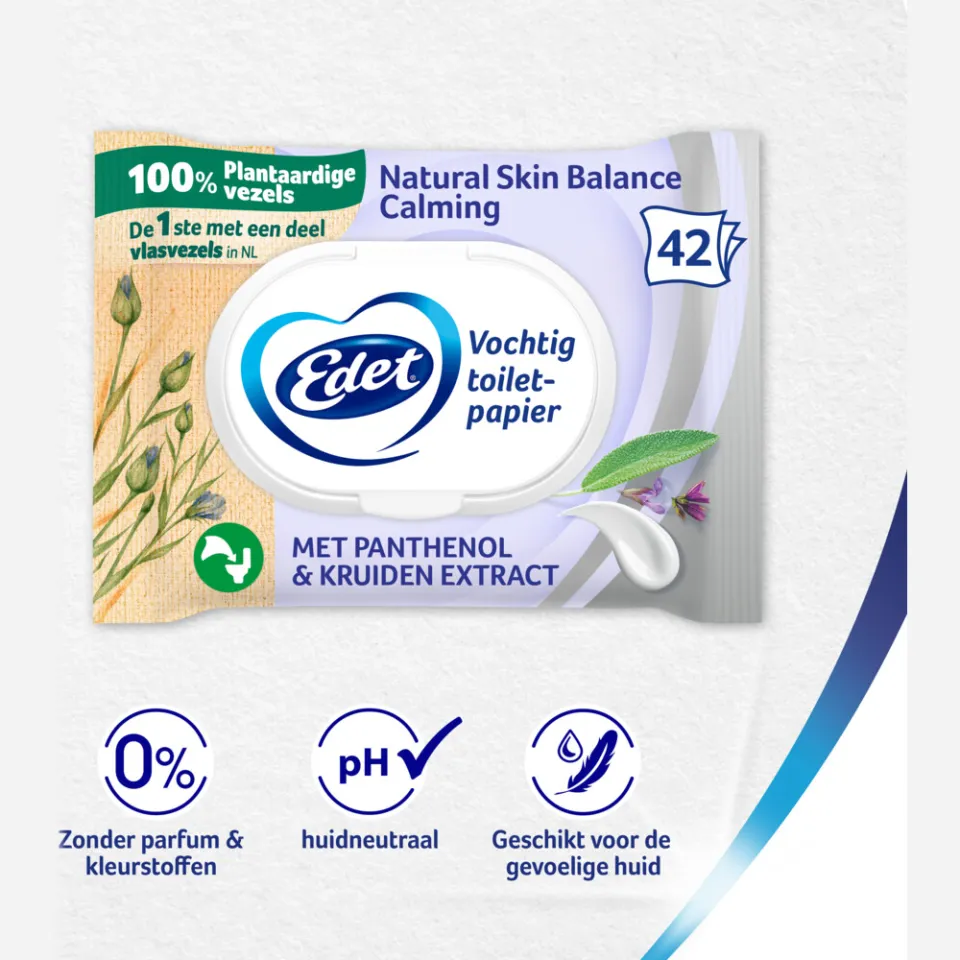 Edet Natural Skin Balance vochtig toiletpapier, foto 2