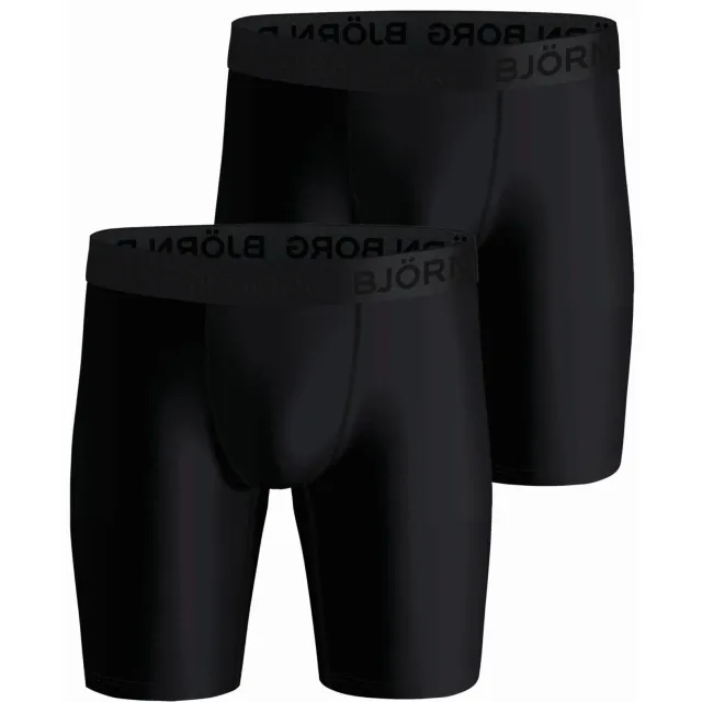 Björn Borg Onderbroeken 2-Pack Performance Boxers Long Leg Zwart, foto 2