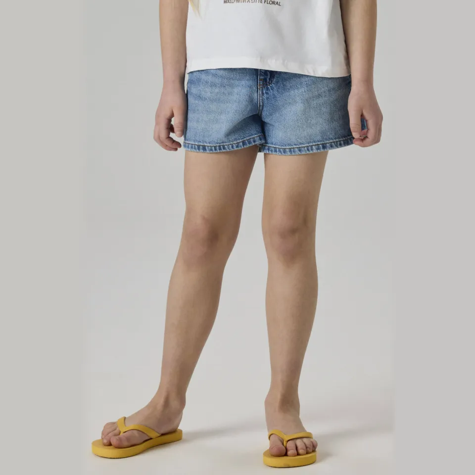 NAME IT mom jeansshort medium blue denim, foto 5