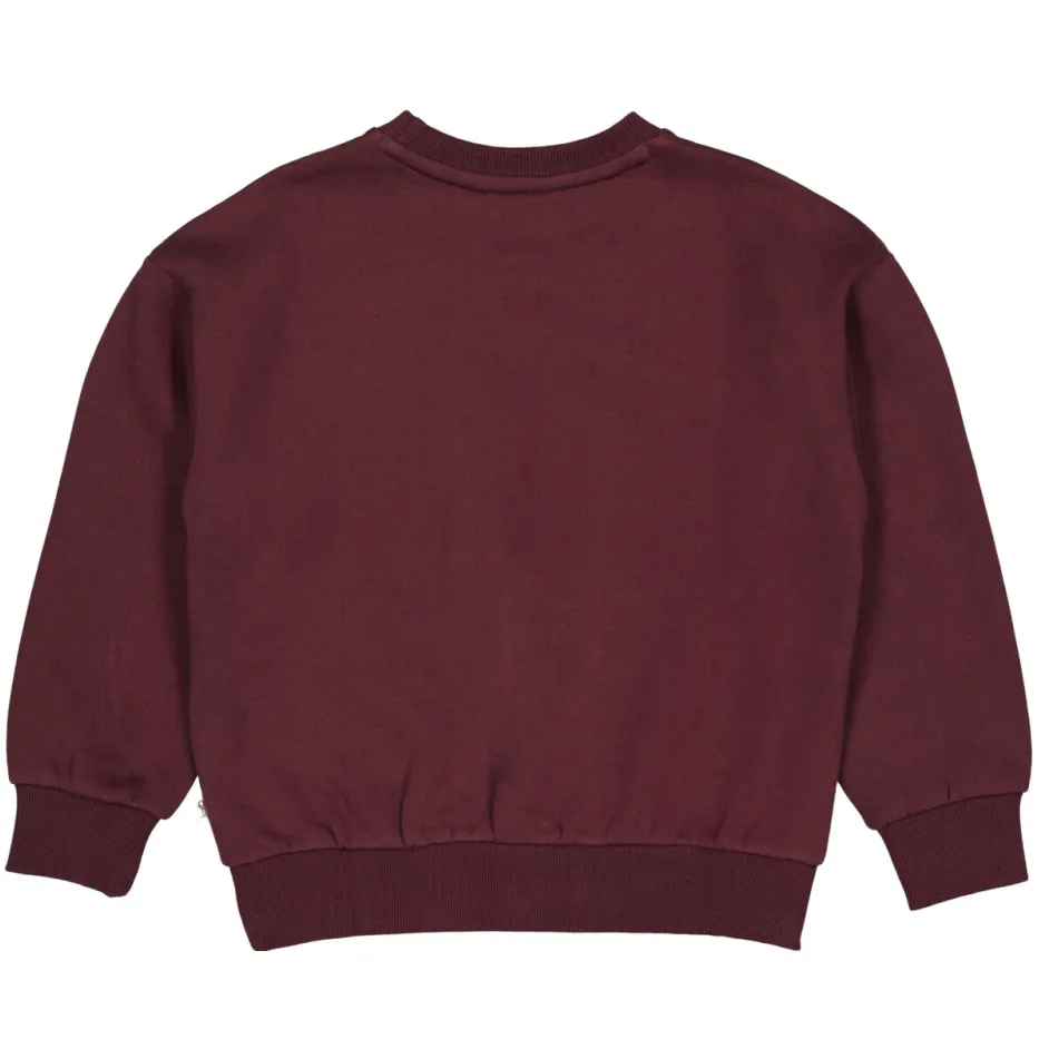 QPI sweater met tekst - donkerrood, foto 3