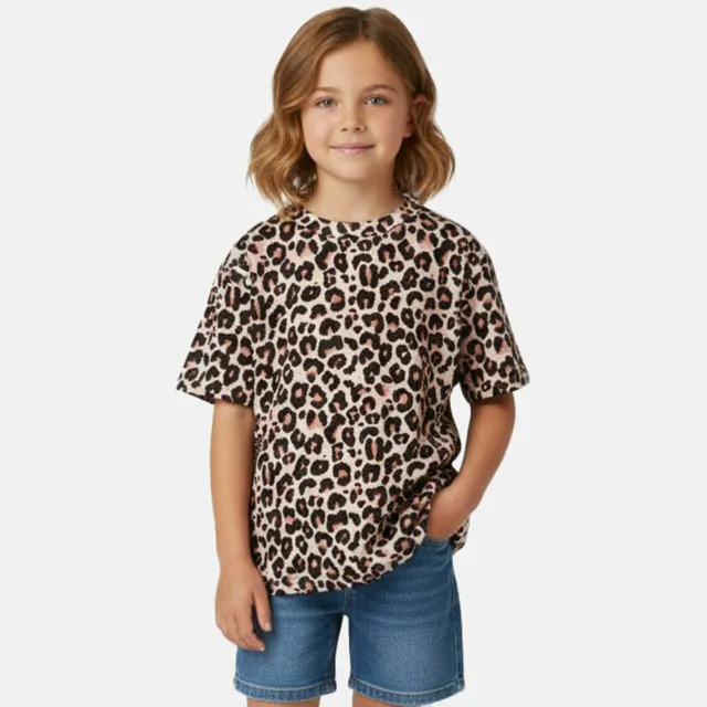 Cars T-shirt met panterprint bruin, foto 2