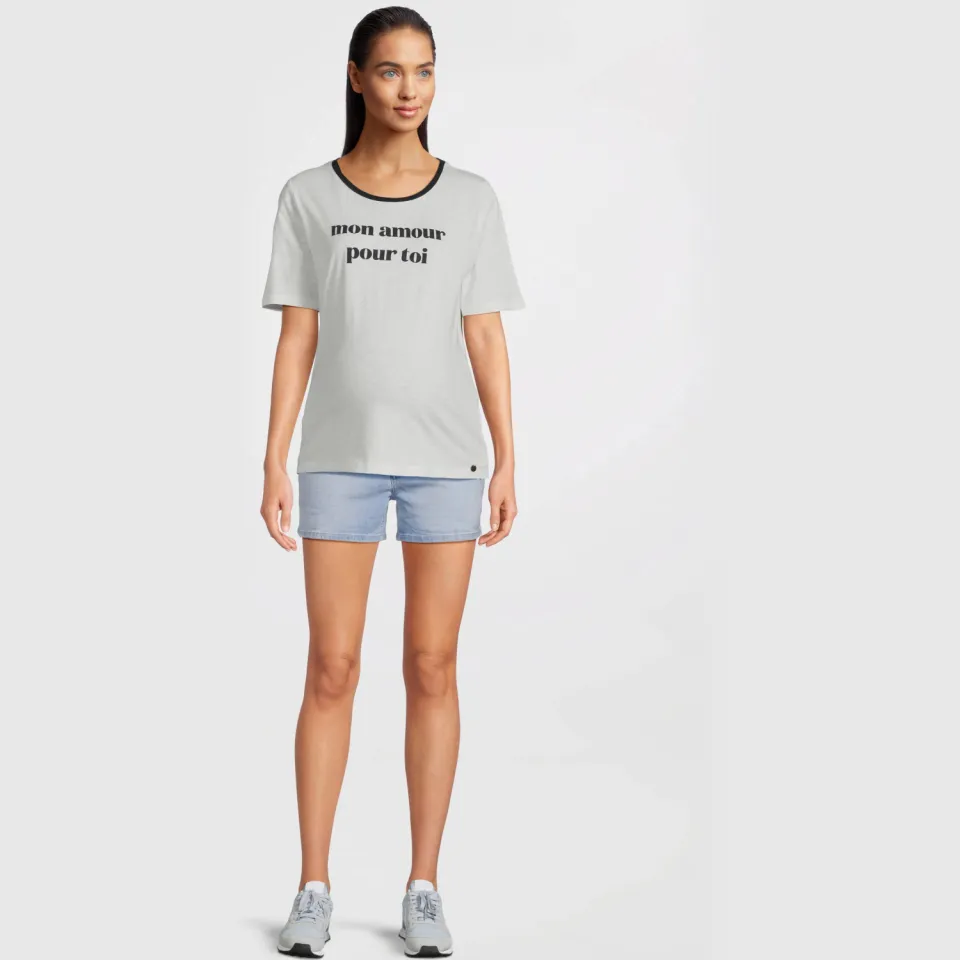 LOVE2WAIT low waist short stonewashed blauw