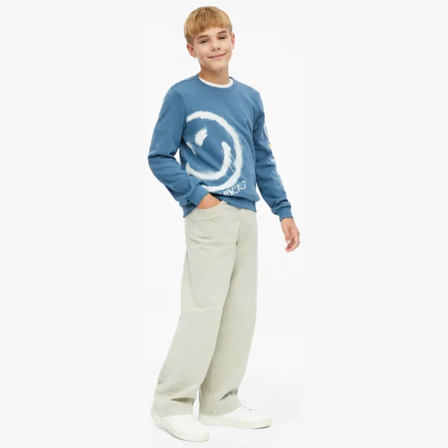 s.Oliver sweater met print - blauw