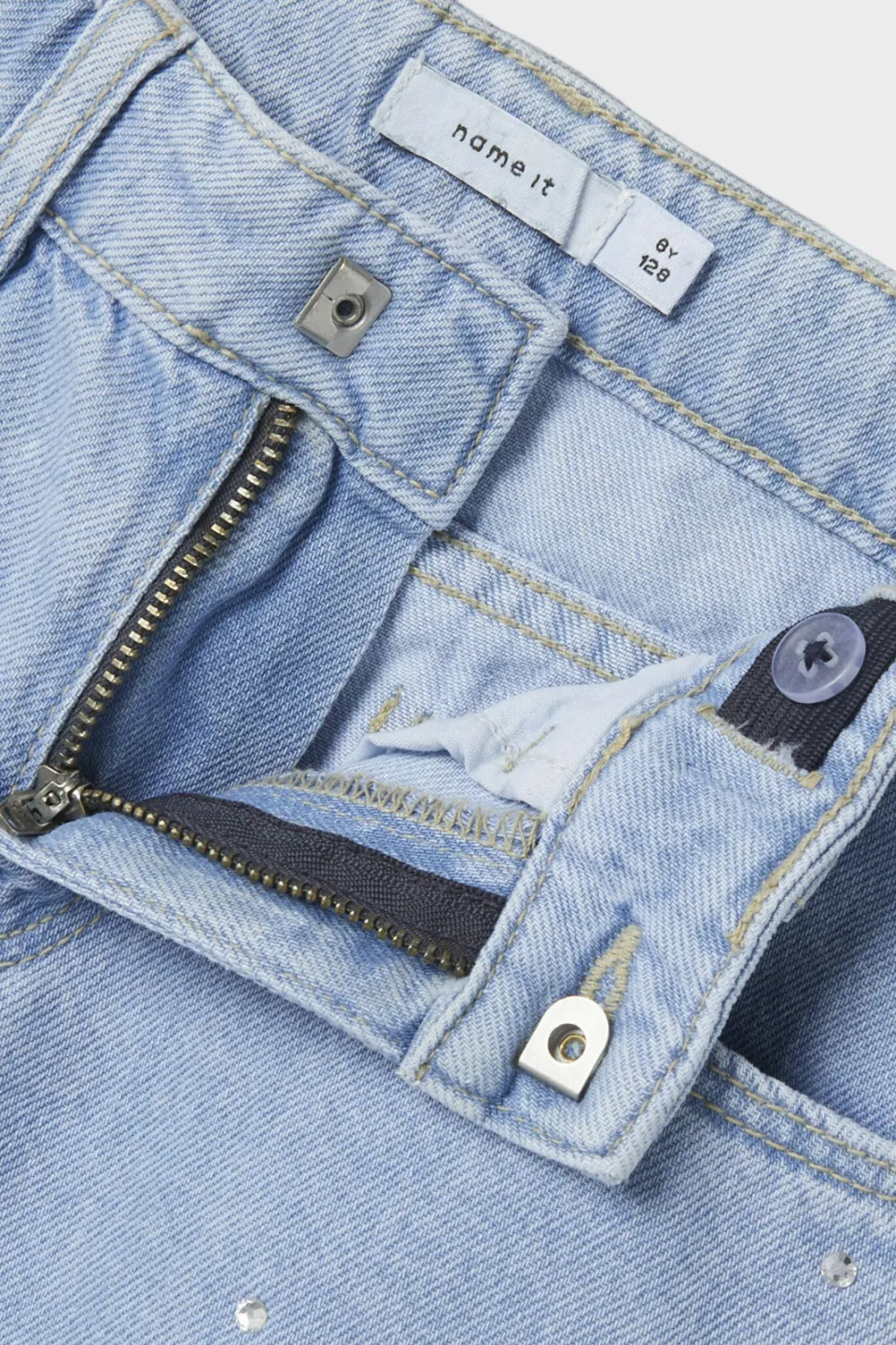 NAME IT KIDS straight leg jeans NKFROSE light blue denim, foto 6