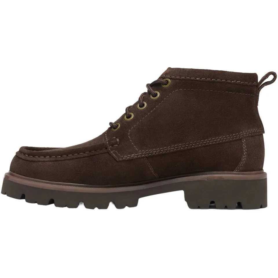 Clarks Torhill High suède veterboots met profielzool - donkerbruin, foto 5
