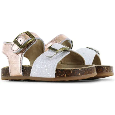 Shoesme leren sandalen - champagne/wit, foto 3
