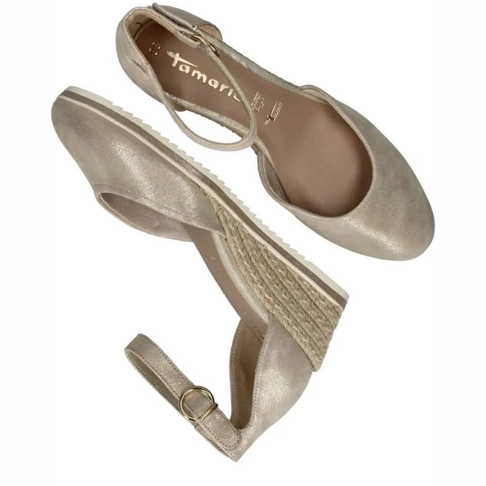 Tamaris espadrille sandaal goudkleur, foto 7