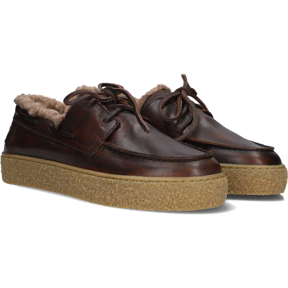 Shabbies Amsterdam Chewy Moccasin sneaker donkerbruin, foto 3