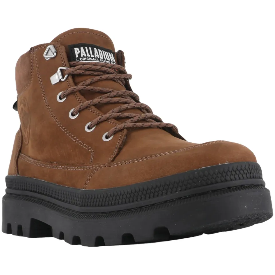 Palladium Pallatrooper Cuff WP+ leren veterboots met profielzool - cognac, foto 5