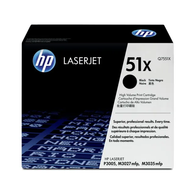 Hp 51X (Q7551X) Toner Zwart Hoge capaciteit