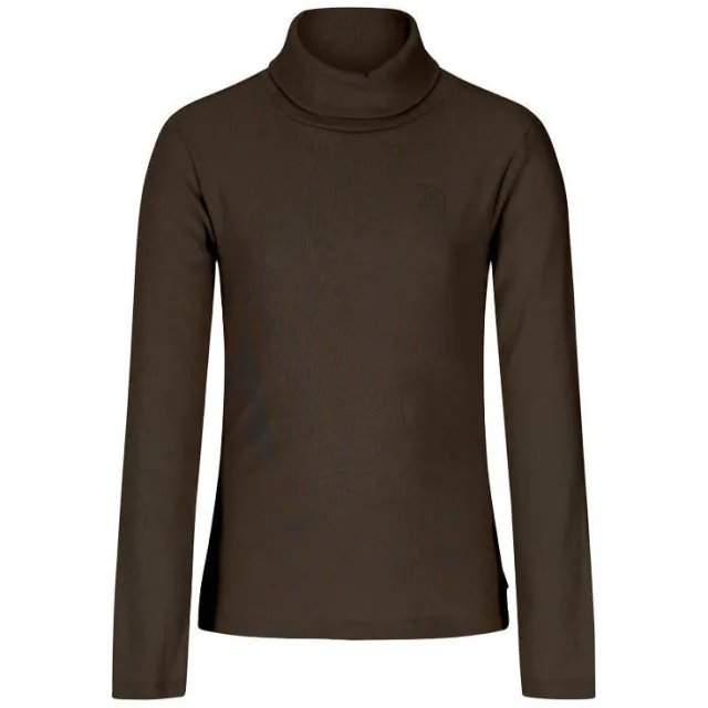 Retour Jeans Moya top met col donkerbruin