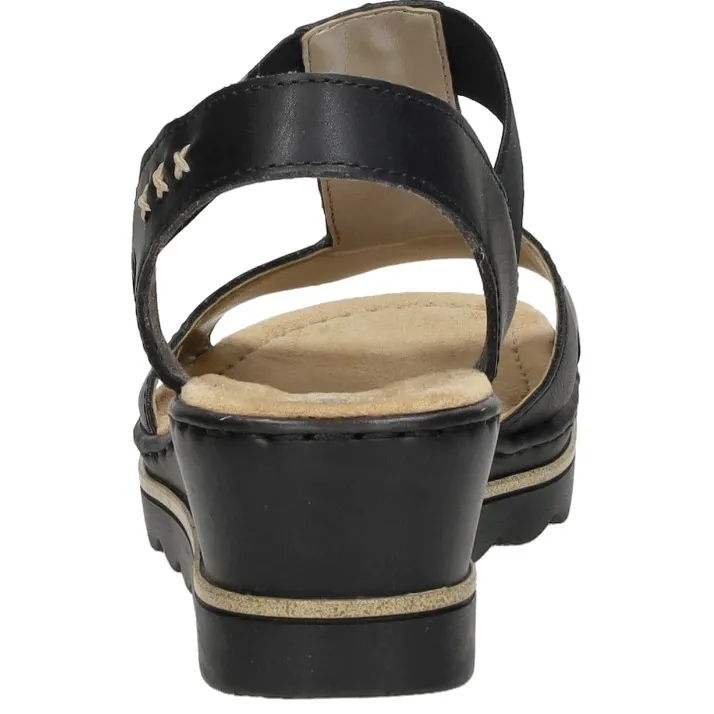 Rieker sandalen zwart met hak, foto 4