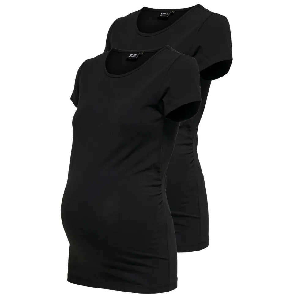 Only MATERNITY T-shirt OLMLOVELY - zwart (set van 2), foto 4