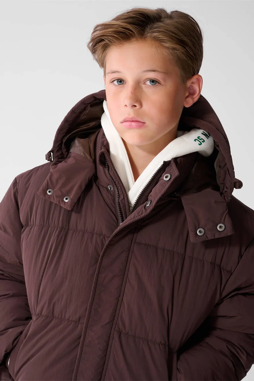 Shoeby winter pufferjas donkerbruin, foto 7