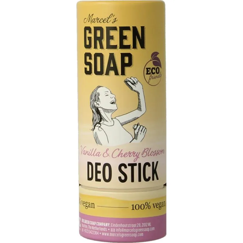 Marcels Green Soap deo stick vanille & kersenbloesem