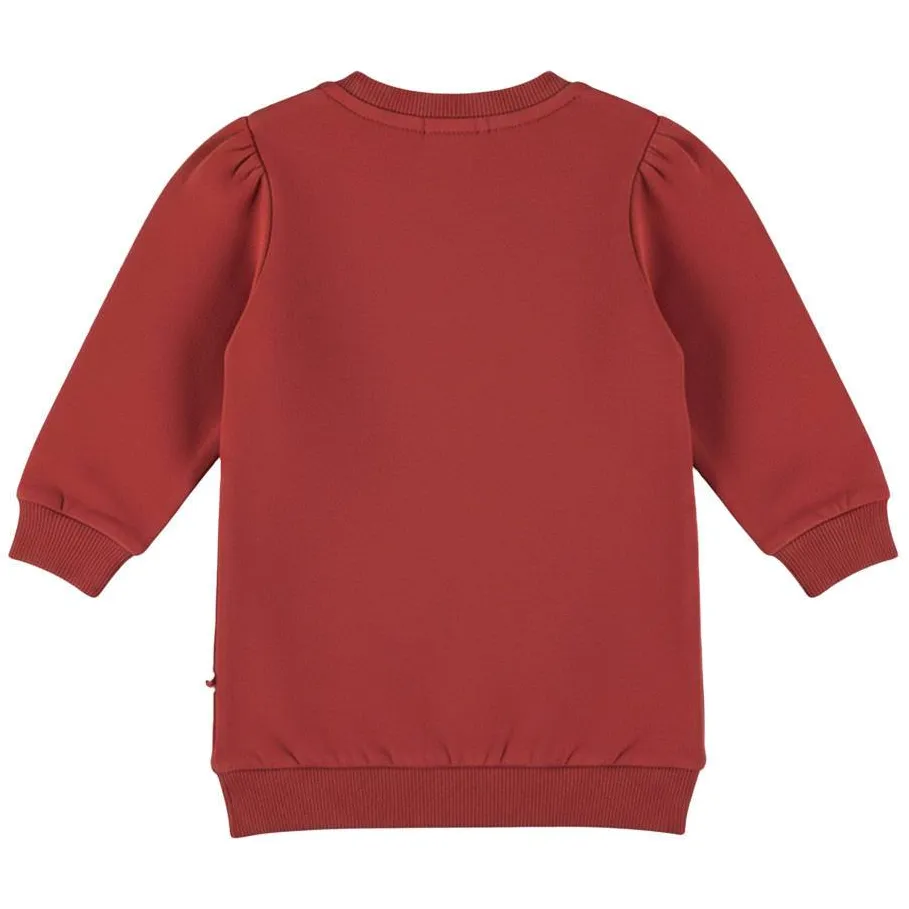 Dirkje sweatjurk rood, foto 3