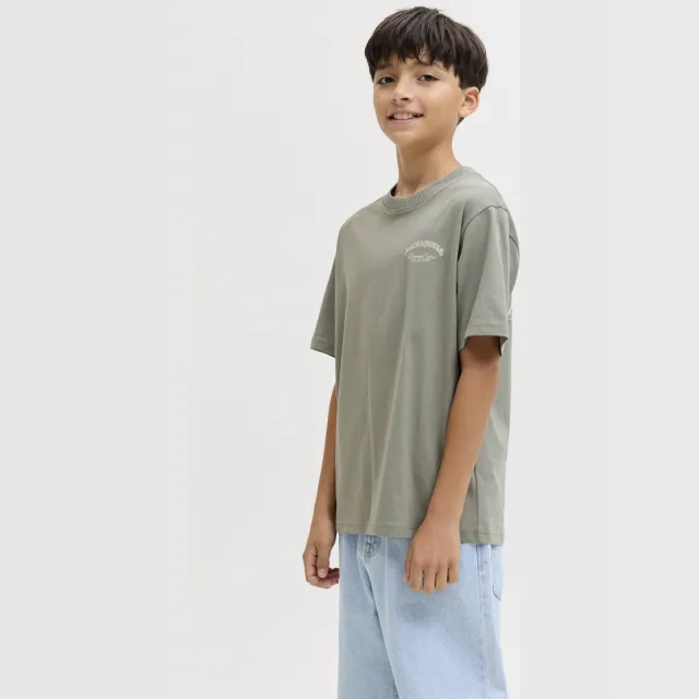 Jack & Jones T-shirt met backprint grijsgroen