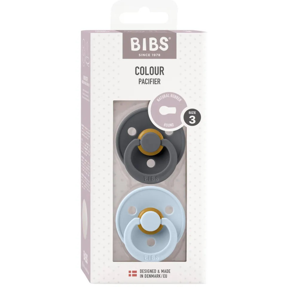 Bibs Colour fopspeen iron/baby blue, foto 3