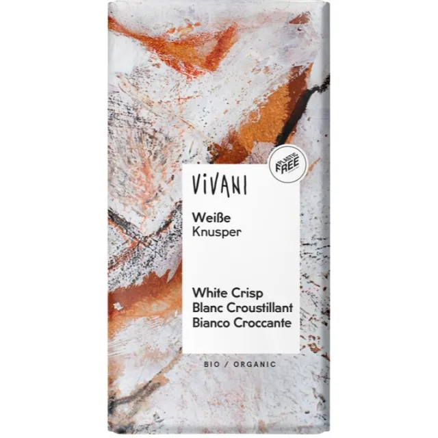 Vivani White Crisp witte chocoladereep