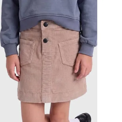 Only corduroy korte A-lijn rok beige, foto 8