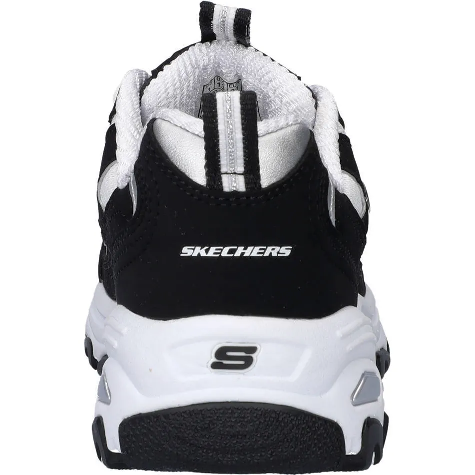 Skechers D'Lites chunky sneakers - zwart/wit, foto 5