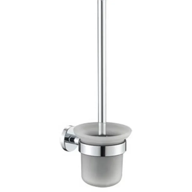 Plieger Toiletborstelset Plieger Vigo Wandmodel met Glas Chroom