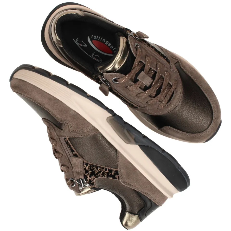 Gabor Rollingsoft veterschoenen taupe, foto 7