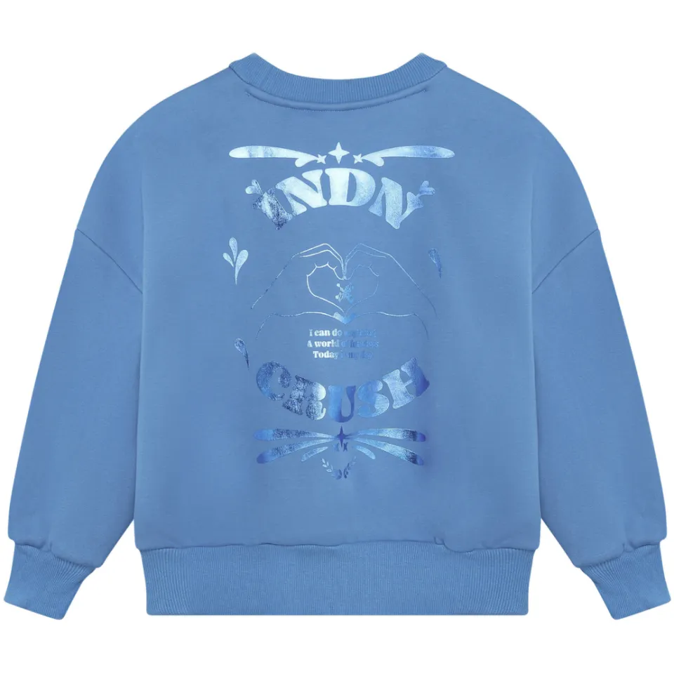 Indian Blue Jeans oversized sweater met backprint - blauw, foto 3