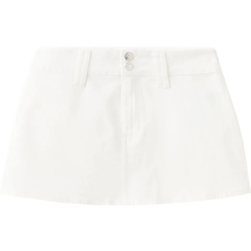 Mango Teen denim mini rok wit, foto 2