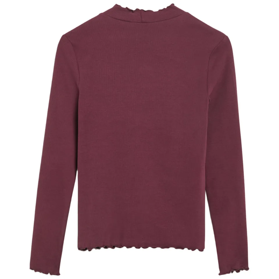 S.Oliver longsleeve met opstaande kraag bordeauxrood, foto 3