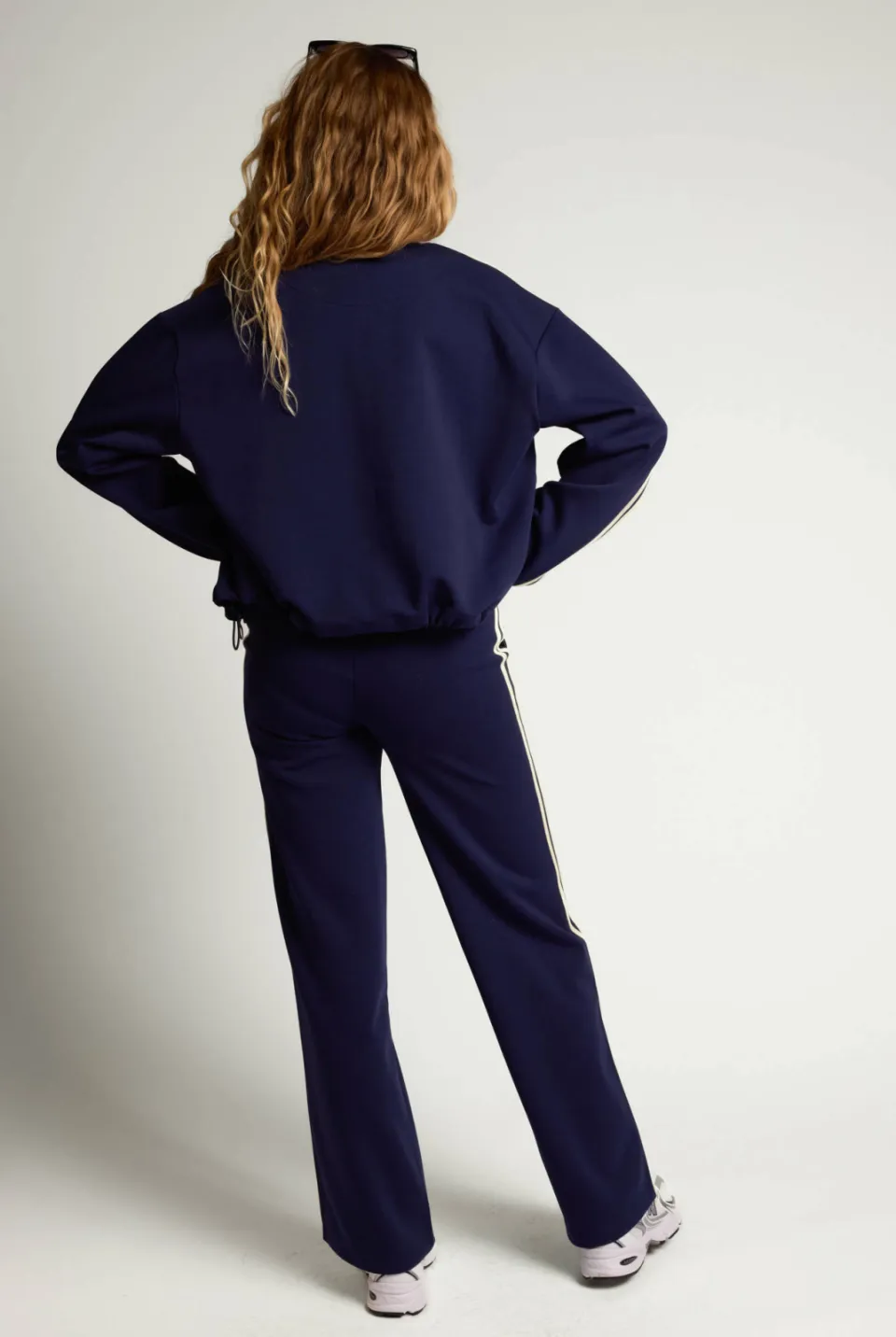 LOOXS 10sixteen relaxed fit gestreepte joggingbroek donkerblauw, foto 5