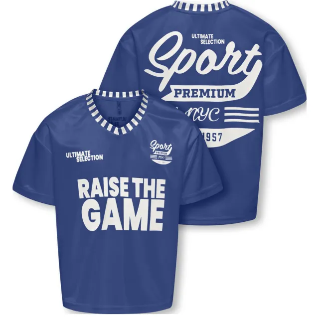 Only T-shirt met backprint blauw