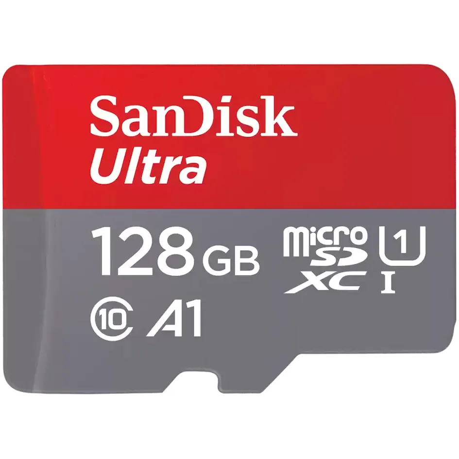Sandisk Ultra microSDXC 128 GB geheugenkaart rood, foto 2